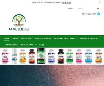 Kojologbo.com(Kojologho dietary supplements and health care products) Screenshot