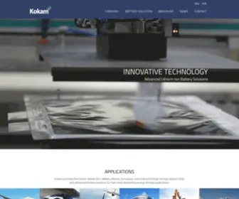 Kokam.com(SolarEdge Energy Storage) Screenshot