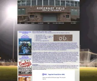 Kokernotfield.com(Kokernot Field) Screenshot