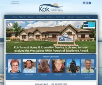 Kokfuneralhome.com(Kok Funeral Home & Cremation Service) Screenshot