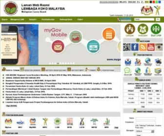 Koko.gov.my(Laman Web Rasmi Lembaga Koko Malaysia) Screenshot
