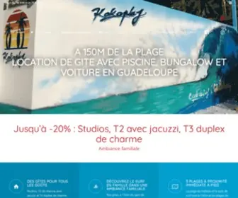 Kokoplaj.net(Location de voiture et bungalow en Guadeloupe (St Anne)) Screenshot