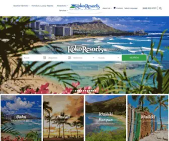 Kokoresorts.com(Waikiki Vacation Rentals) Screenshot