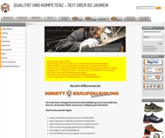 Kokott.com(Kokott Berufskleidung) Screenshot