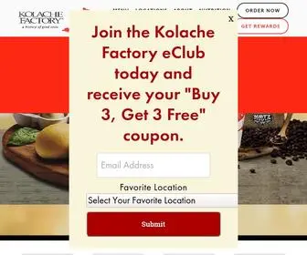 Kolachefactory.com(Kolache Factory Breakfast Bakery & Cafe) Screenshot