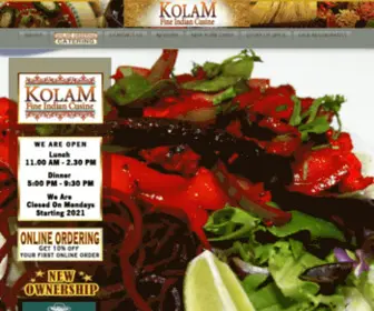 Kolamrestaurant.com(KOLAM  ) Screenshot