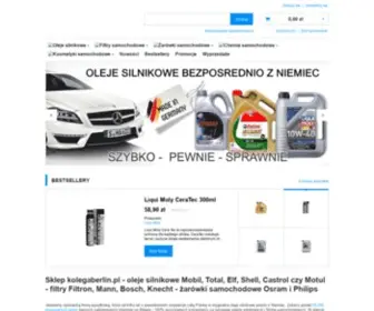 Kolegaberlin.pl(Oleje silnikowe i filtry samochodowe) Screenshot