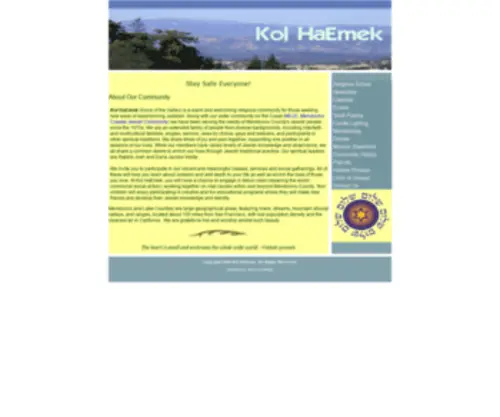 Kolhaemek.org(Jewish Community) Screenshot