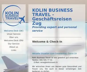 Kolintravel.ch(Kolin Business Travel) Screenshot