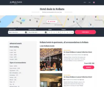 Kolkatahotelsweb.com(Kolkata hotels & apartments) Screenshot