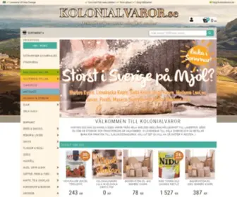Kolonialvaror.se(Kolonialvaror har ett stort utbud av prisvärda skafferivaror i storpack och ekonomipack) Screenshot