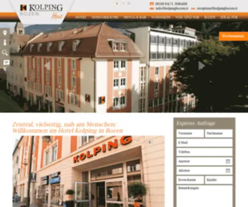 Kolpingbozen.it(Kolpinghaus Bozen) Screenshot