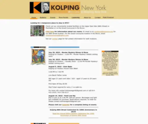 Kolpingny.org(Kolping New York) Screenshot