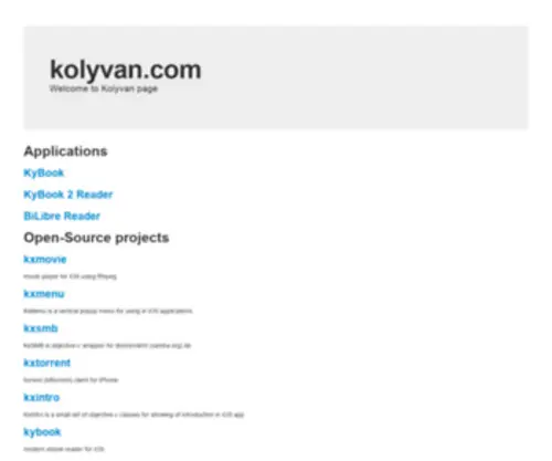 Kolyvan.com(Kolyvan) Screenshot