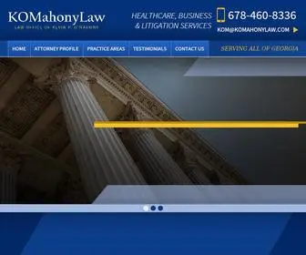 Komahonylaw.com(Business & Litigation Attorney Serving the Atlanta Metro Area) Screenshot