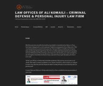 Komaililaw.com(Tustin Criminal Defense Lawyer Tustin) Screenshot