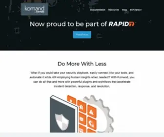 Komand.com(Rapid7 Komand) Screenshot