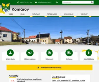 Komarov-OU.cz(Obec Komárov) Screenshot