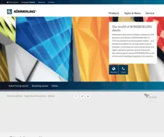 Komasheets.com(Whether PVC sheets or aluminium composite sheets from KÖMMERLING) Screenshot
