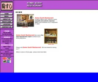 Komasushi.net(Koma Sushi Japanese Restaurant) Screenshot