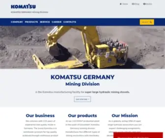 Komatsu-Mining.de(Komatsu Mining Germany) Screenshot