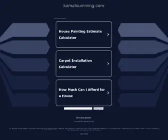 Komatsumining.com(Komatsumining) Screenshot
