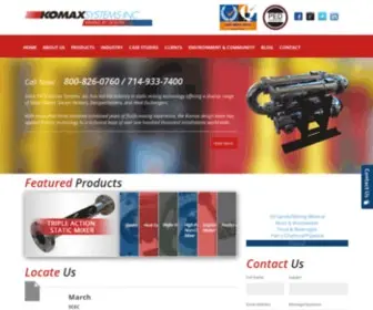 Komax.com(Komax Systems Inc) Screenshot