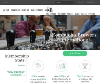 Kombuchabrewers.org(An Association of Commercial Kombucha Brewers) Screenshot