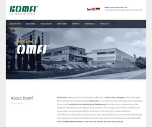 Komfieurope.com(About komfi) Screenshot