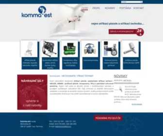 Komma-EST.cz(Komma-est I Stříkací pistole, stříkací technika, ofukovací pistole, airmix, airless, Durr Systems) Screenshot