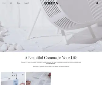 Kommaofficial.com(Appliances for Aesthetic Environment) Screenshot