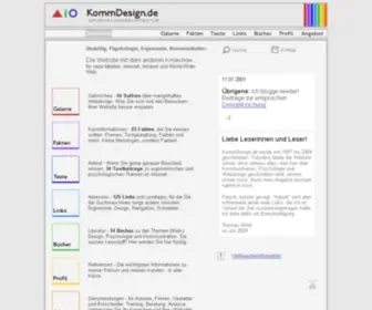 Kommdesign.de(Usability, Kommunikation, Psychologie, Software-Ergonomie, Webdesign) Screenshot