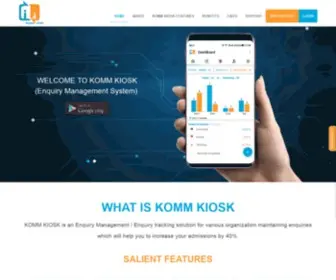 Kommkiosk.com(Handling inquiries with student enquiry management software system. Komm Kiosk) Screenshot