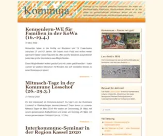 Kommuja.de(Kommuja ist ein Netzwerk politischer Kommunen) Screenshot
