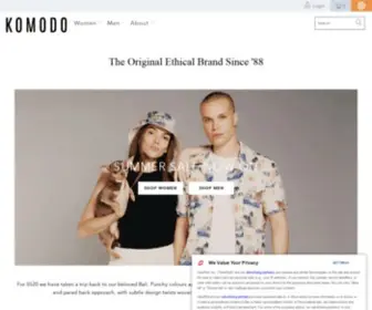 Komodo.co.uk(Organic & Sustainable Clothing For Men & Women) Screenshot