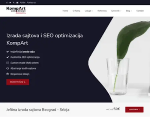 Kompart.co.rs(Jeftina izrada sajta i SEO optimizacija) Screenshot