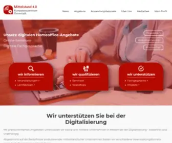 Kompetenzzentrum-Darmstadt.digital(Wir unterstützen kleine und mittlere Unternehmen in Hessen bei der Digitalisierung) Screenshot