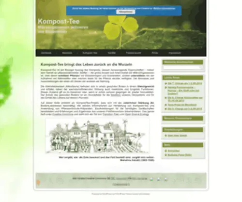 Kompost-Tee.de(Mikroorganismen stärken das Pflanzenleben › Kompost) Screenshot