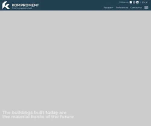 Komproment.com(Miljøæstetiske løsninger i bæredygtige materialer) Screenshot