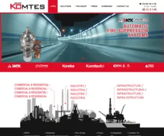 Komtes.com(Komtes Fire Systems and Equipment) Screenshot