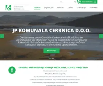 Komunala-Cerknica.si(Komunala Cerknica) Screenshot