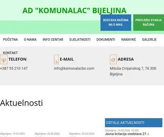 Komunalacbn.com(AD "Komunalac" Bijeljina) Screenshot