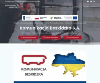 KomunikacJabeskidzka.pl(Komunikacja Beskidzka S.A) Screenshot