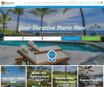 Konacoastvacations.com(Kailua Kona Vacation Rentals) Screenshot