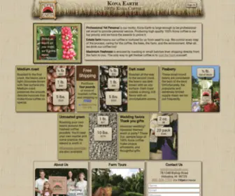 Konaearth.com(100% kona coffee at it's best) Screenshot