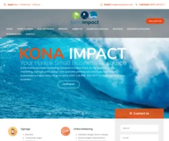 Konaimpact.com(Signs & Marketing in Kona Hawaii) Screenshot