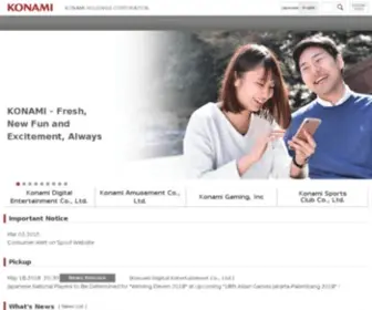 Konami-Europe.com(KONAMI Europe) Screenshot
