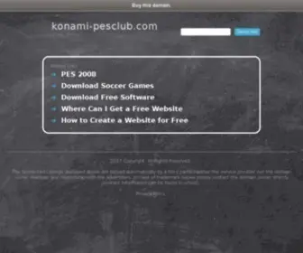 Konami-Pesclub.com(Konami Pesclub) Screenshot