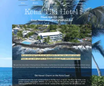 Konatikihotel.com(The Kona Tiki Hotel) Screenshot