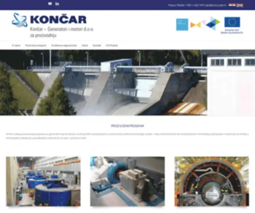 Koncar-Gim.hr(Končar Generatori i motori) Screenshot